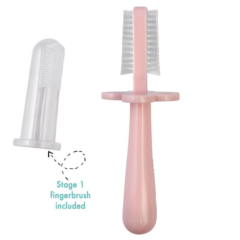 Brosse à dents ergonomique double face ROSE Grabease