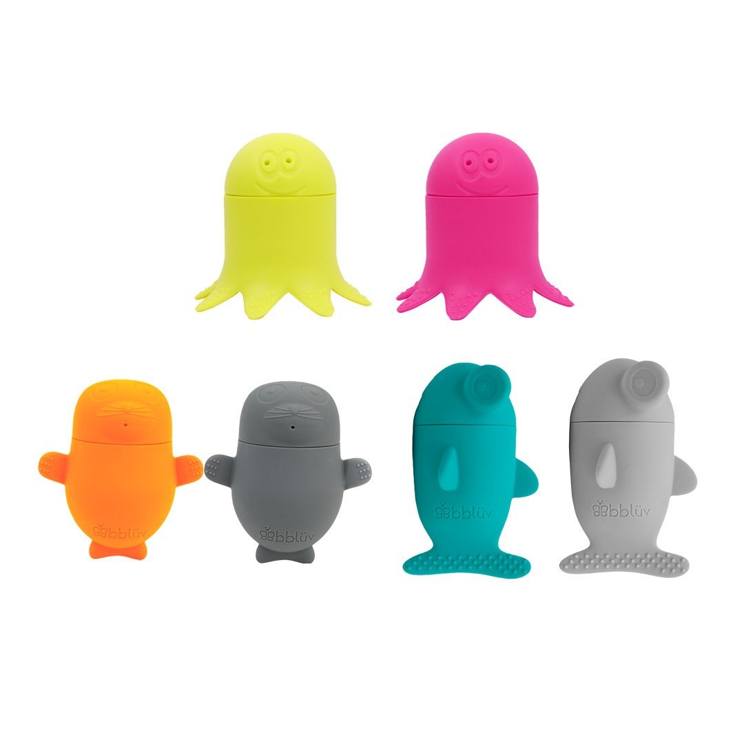 Jouets de bain interchangeables en silicone MULTICOLORE BBlüv