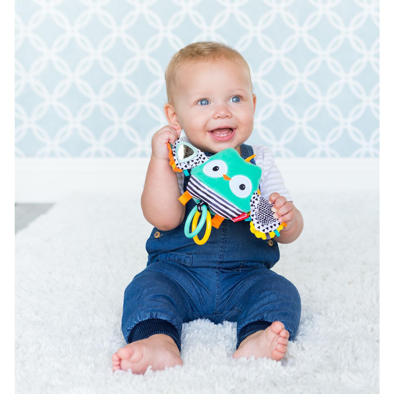 Hochet vibrant Hibou VERT Infantino