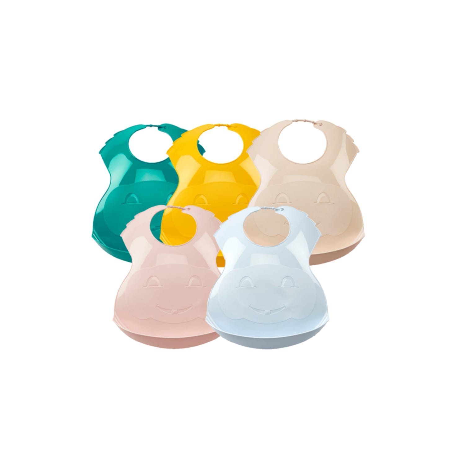 Bavoir en plastique avec récupérateur MULTICOLORE Thermobaby