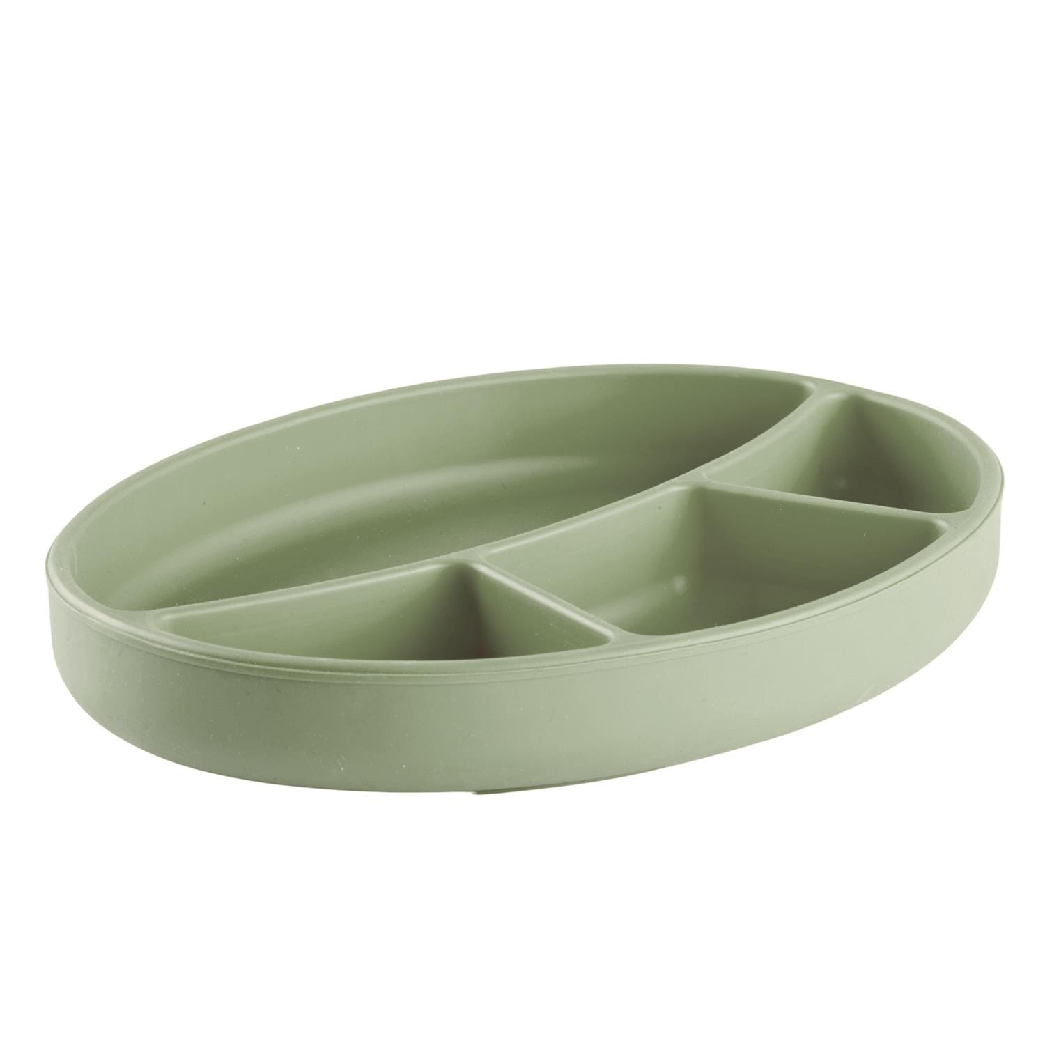 Assiette compatimentée silicone VERT Thermobaby