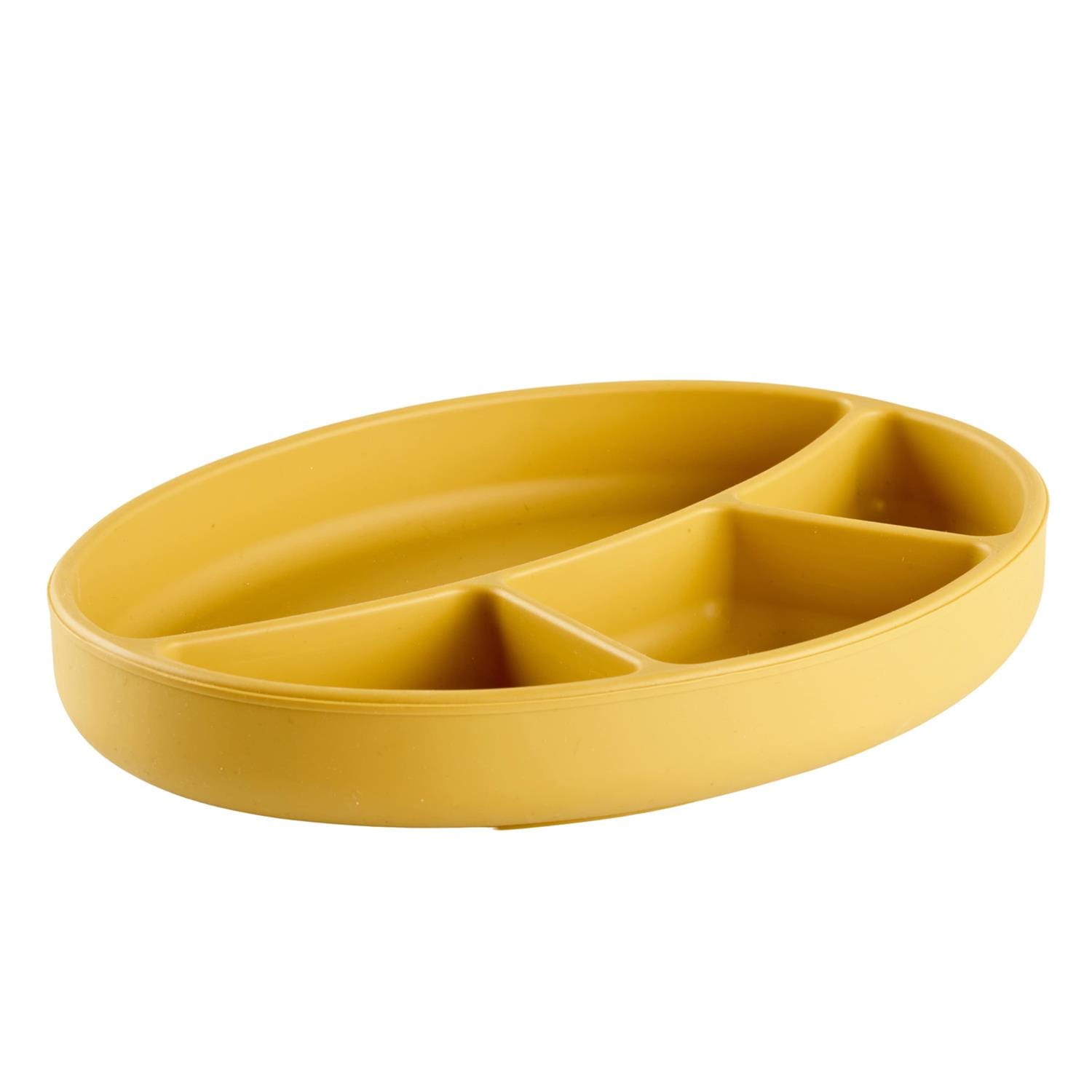 Assiette compatimentée silicone JAUNE Thermobaby