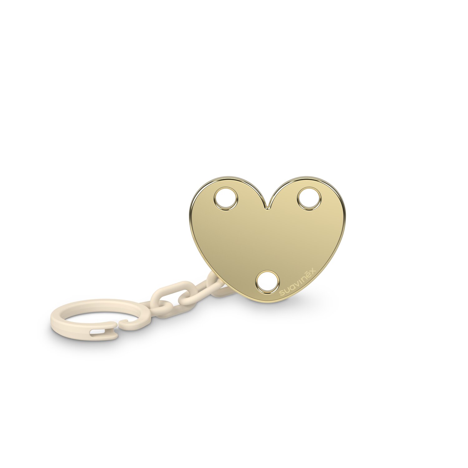 Attache-sucette bijou Beige