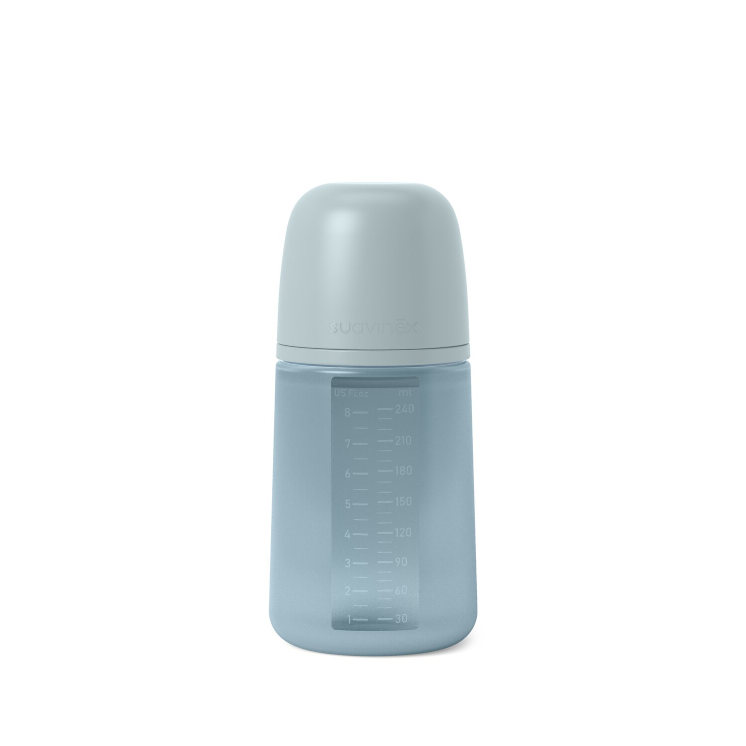 Biberon en silicone avec tétine SX Pro 240 ml débit M Colour Essence Blue