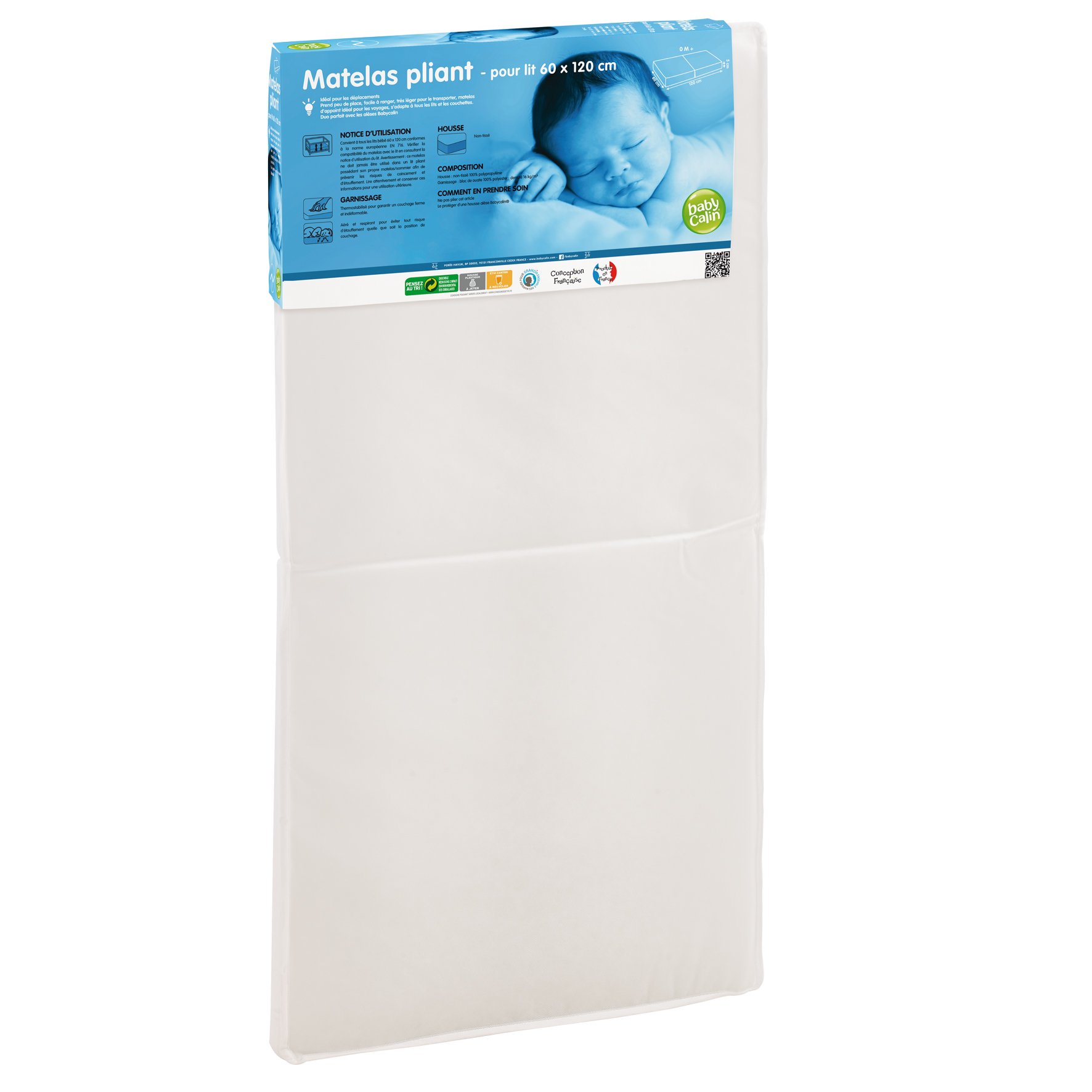 Matelas pliant BLANC BabyCalin