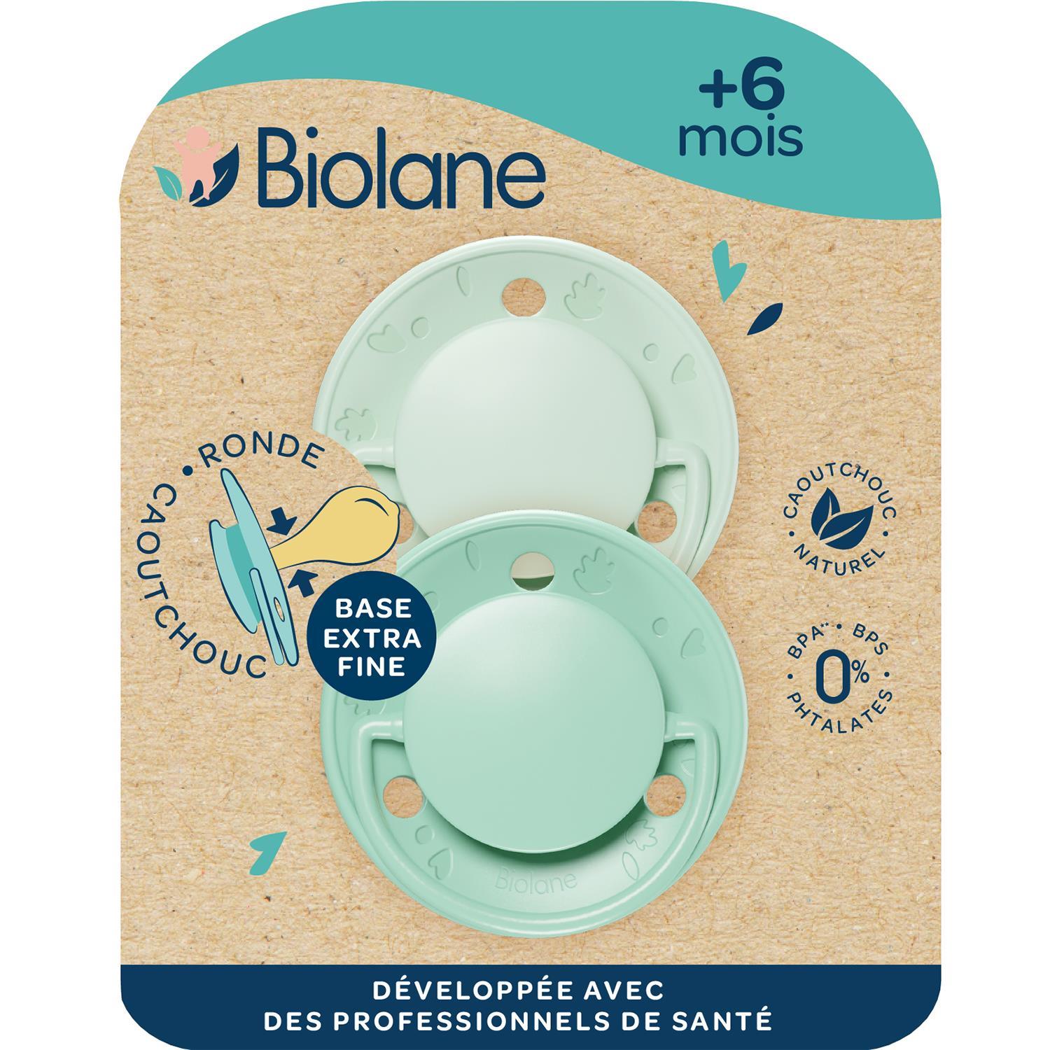 Sucettes rondes Originale VERT Biolane