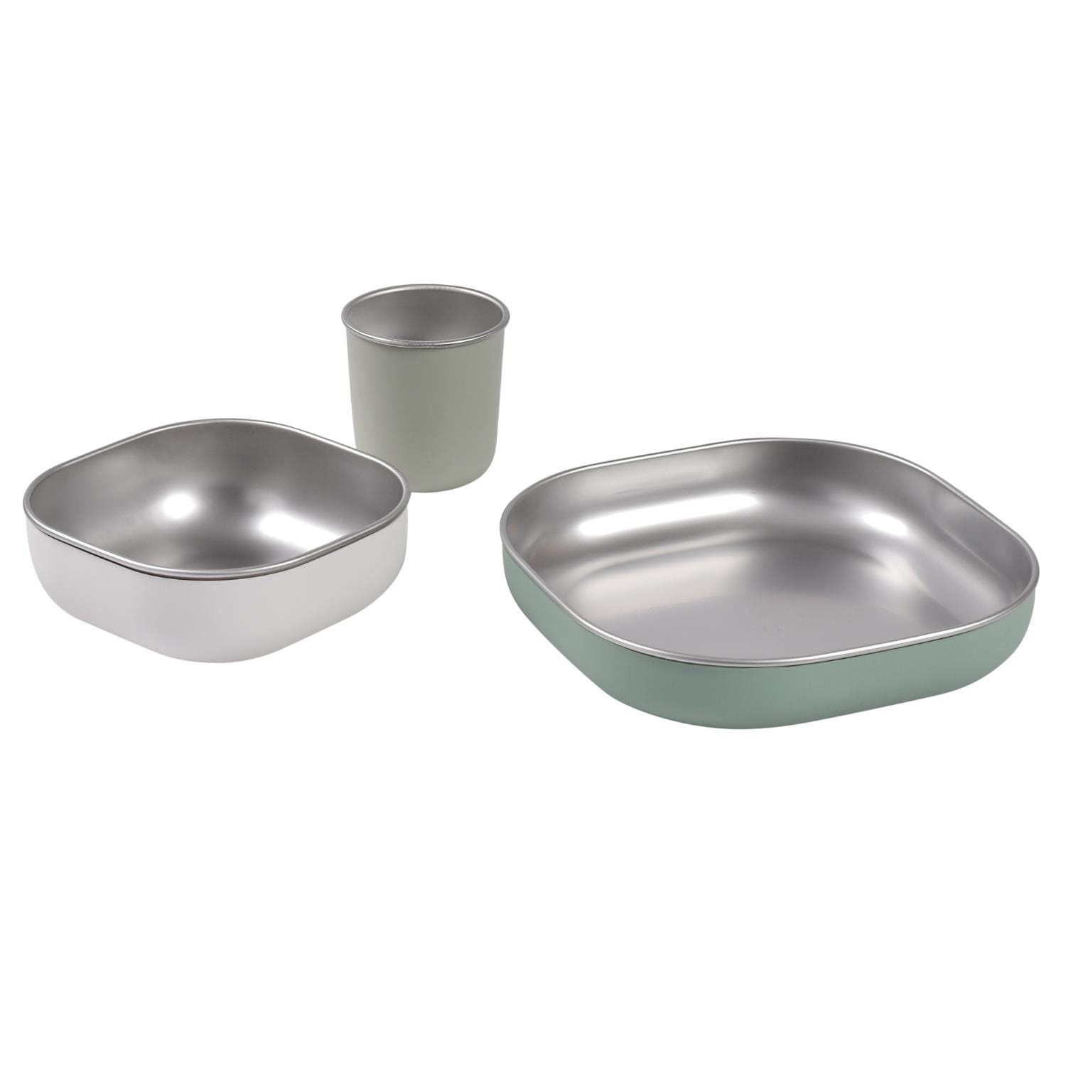Coffret repas inox VERT Béaba