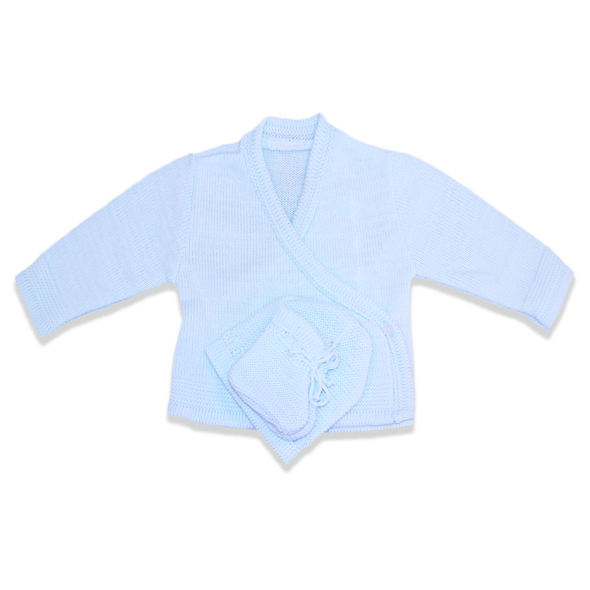 Brassière + Bonnet + Chaussons Flora BLEU Les Chatounets