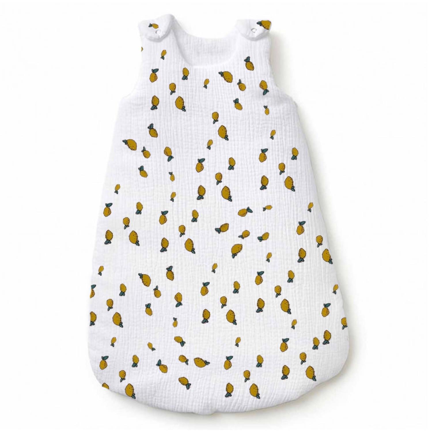 Gigoteuse Naissance Mousseline ""CITRON"" MULTICOLORE Les Chatounets