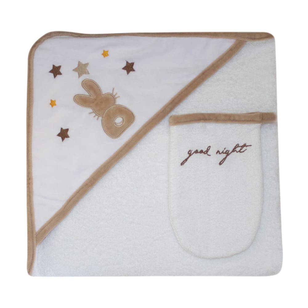 Sortie de bain + gant Etoile MULTICOLORE Les Chatounets