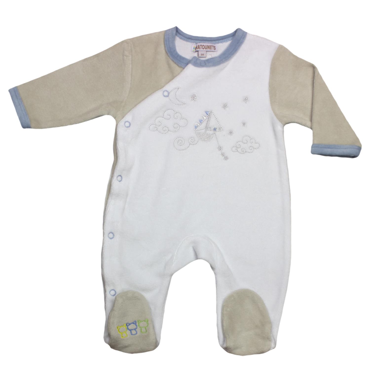 Dors bien petit bateau rose BLEU Les Chatounets