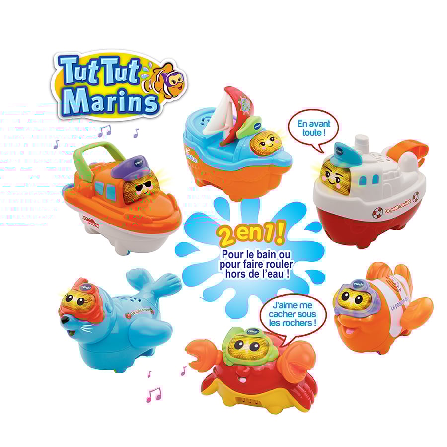 Jeu de bain bateaux & animaux MULTICOLORE Vtech