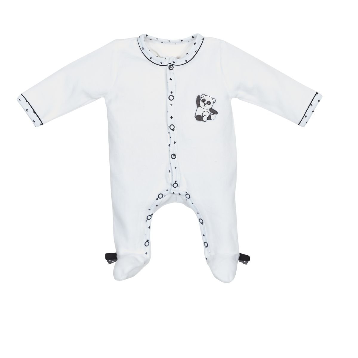 Pyjama Velours Chao Chao BLANC Sauthon
