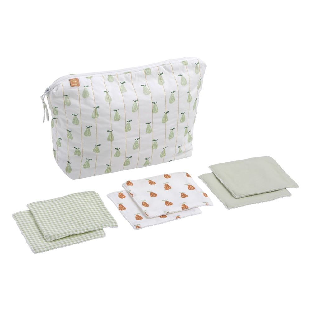 Trousse de toilette avec carré éponge Botanica BEIGE Sauthon