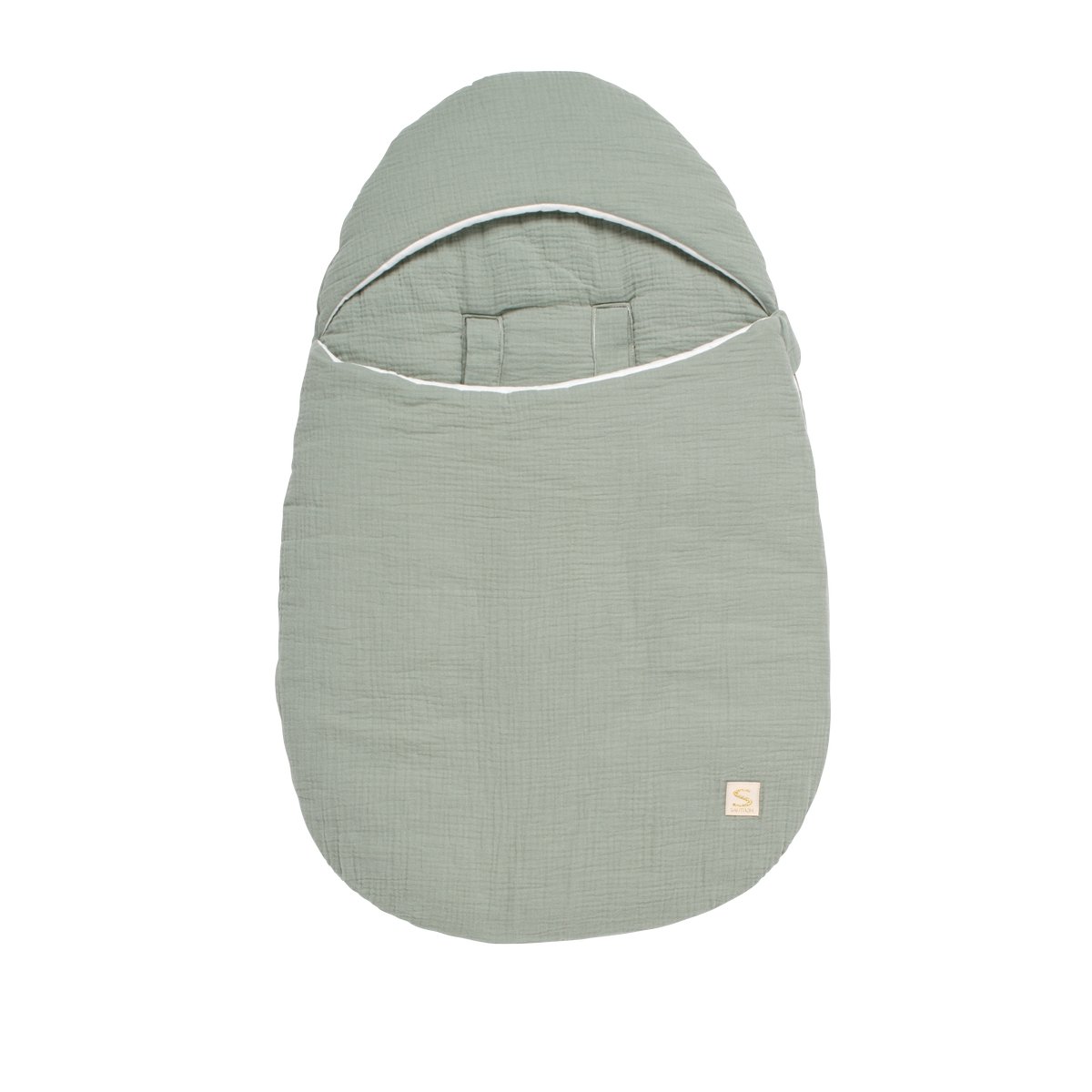 Nid d'ange 5 attaches Uni Sauge VERT Sauthon