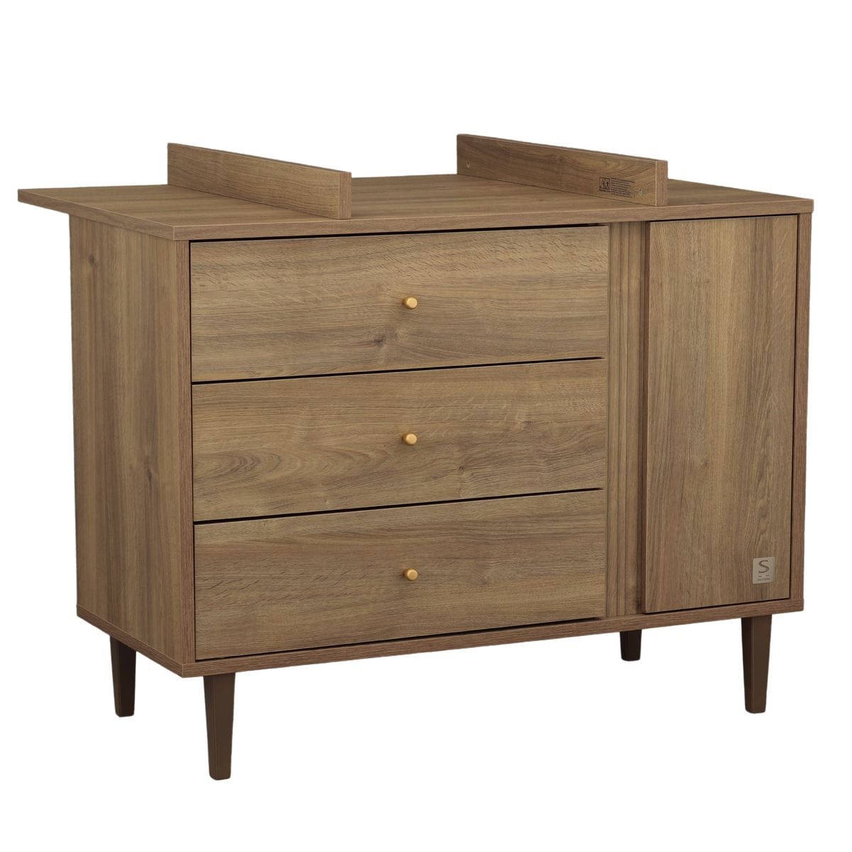 Commode 3 tiroirs 1 porte Mokka MARRON Sauthon