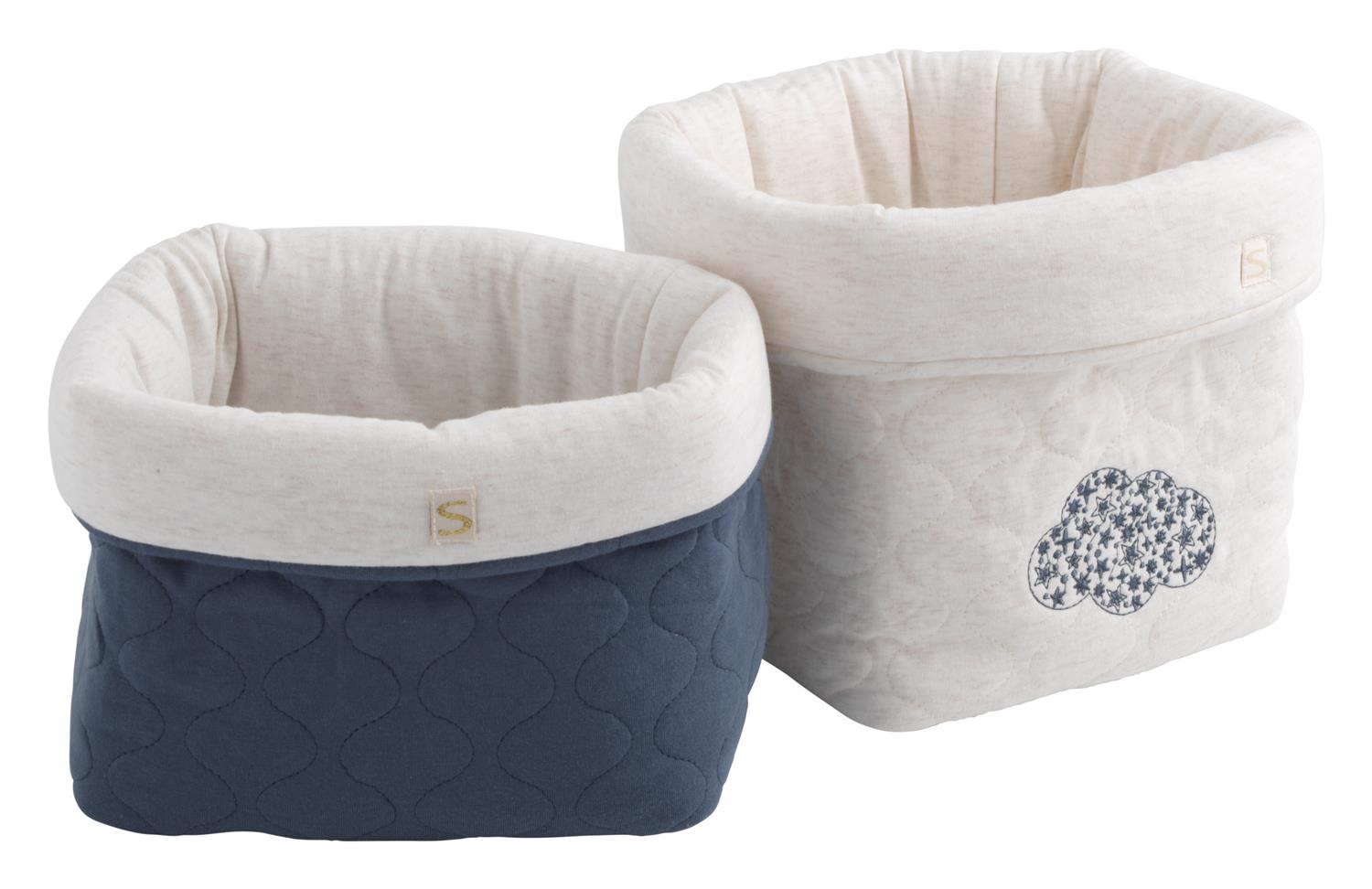 Lot de 2 Panières Petit Nuage BLEU Sauthon
