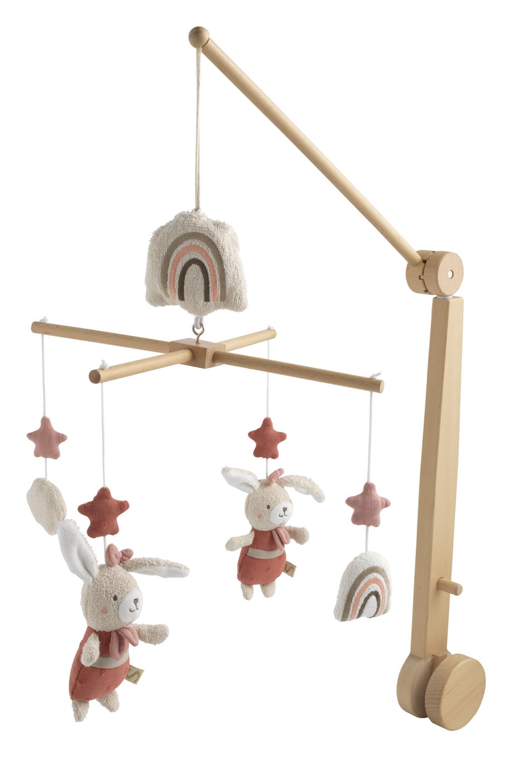 Mobile Musical Petit Coeur BEIGE Sauthon