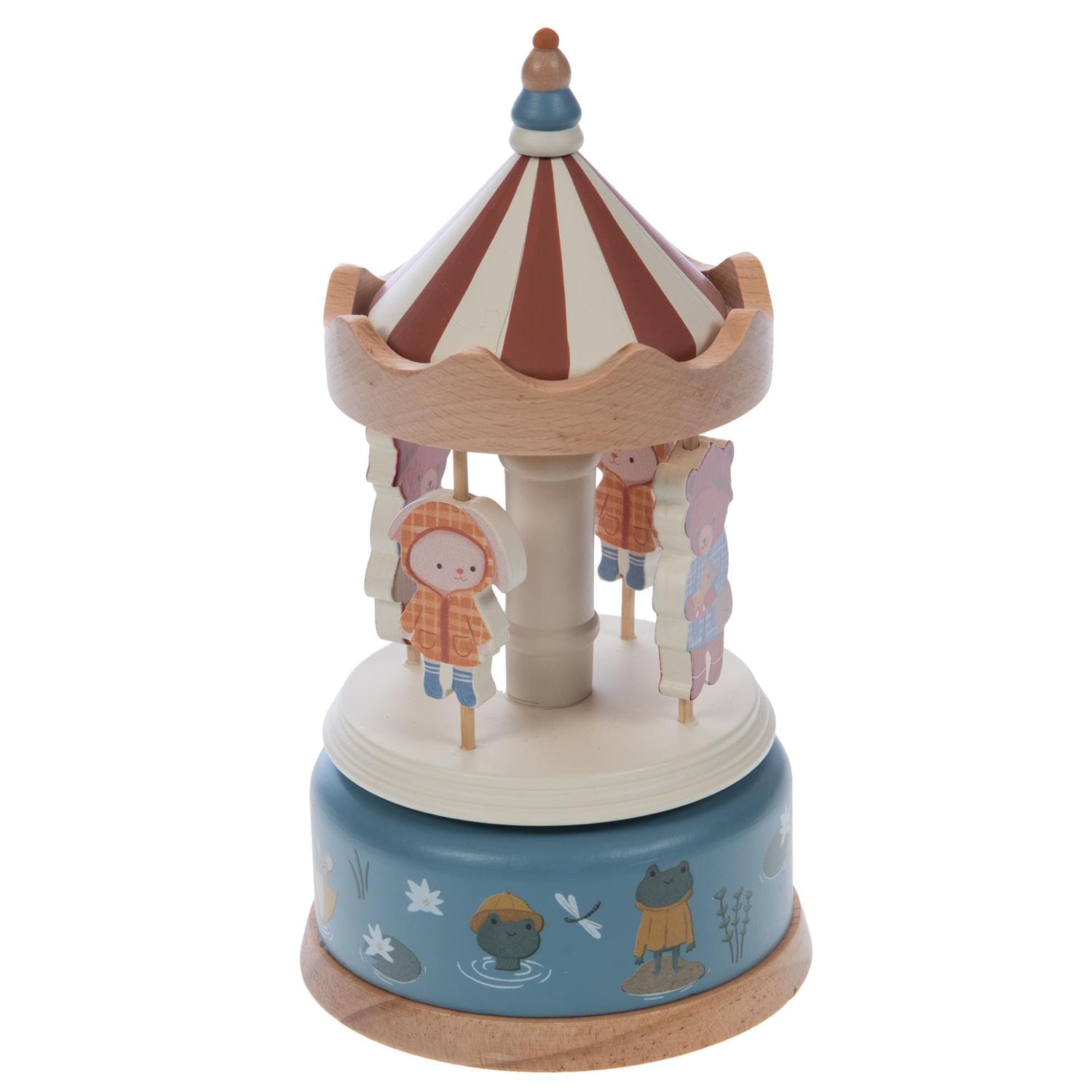 Boite à musique Carrousel Gaston l'ourson BLEU Amadeus