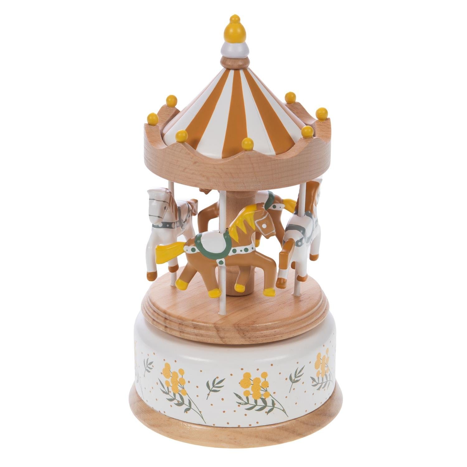 Boite à musique Carrousel Mimosa JAUNE Amadeus