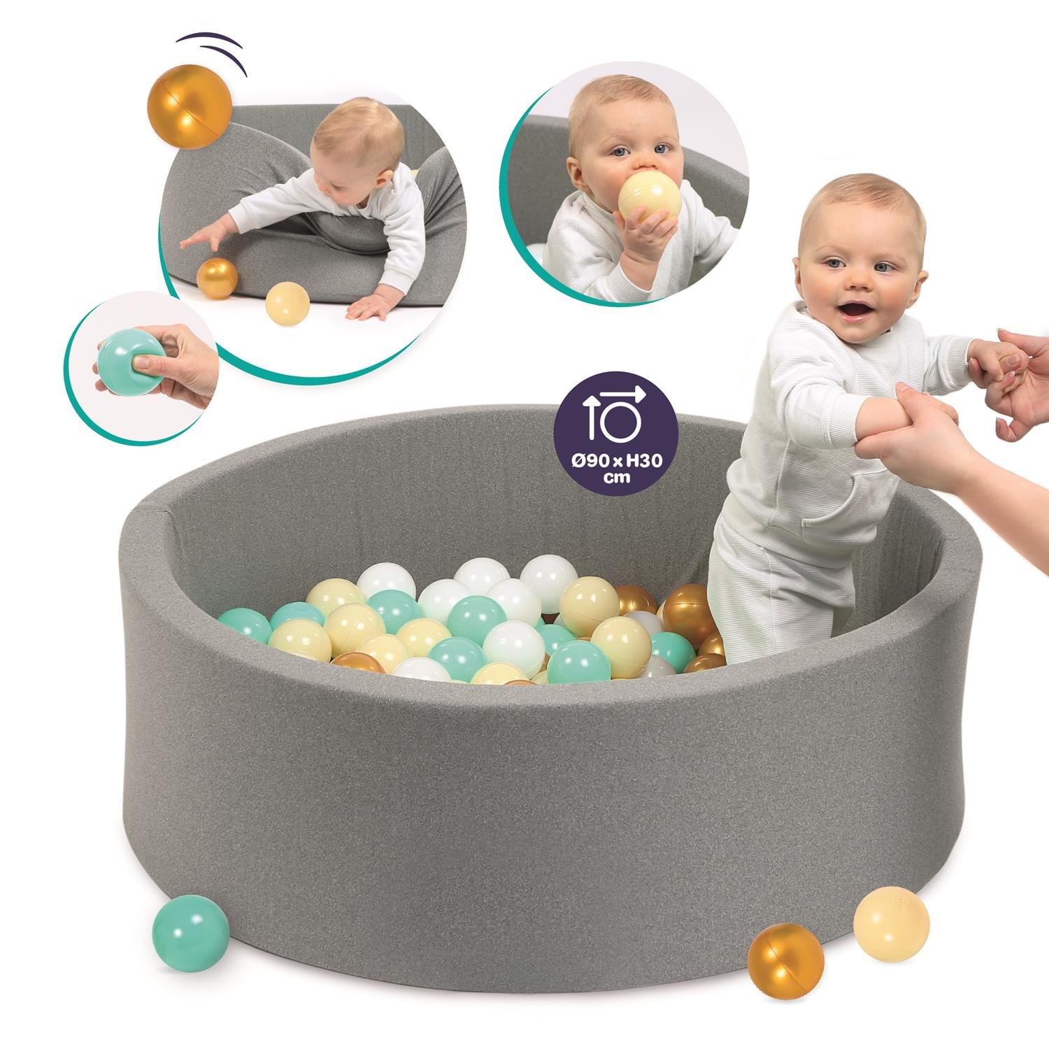 Piscine à balle Ronde GRIS Ludi