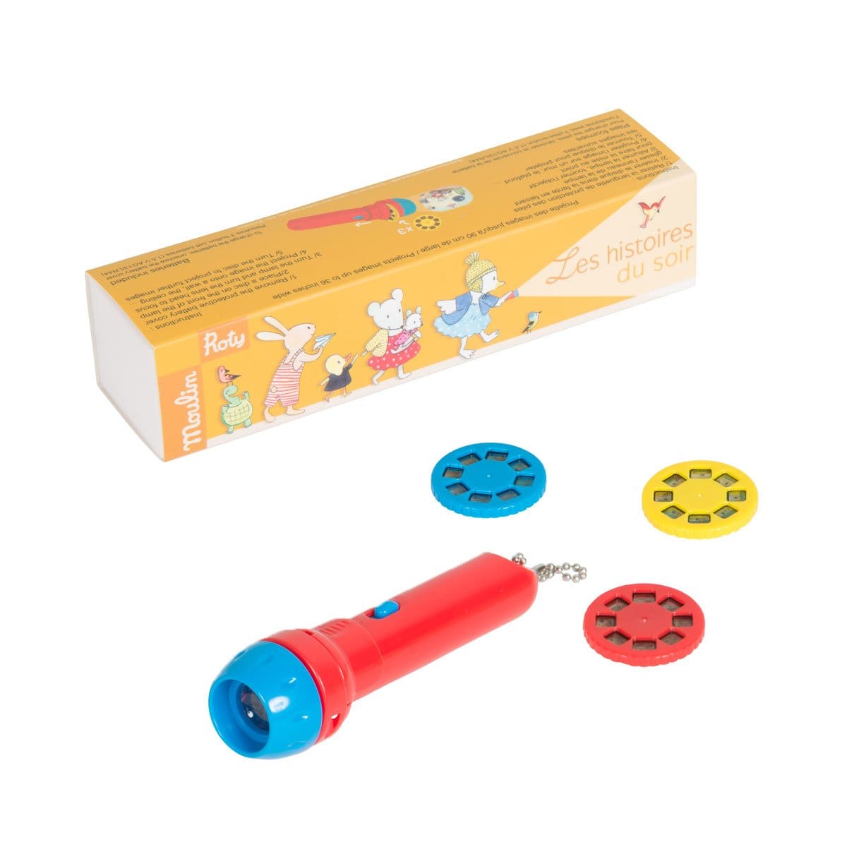 Lampe à histoires La Grande famille MULTICOLORE Moulin Roty