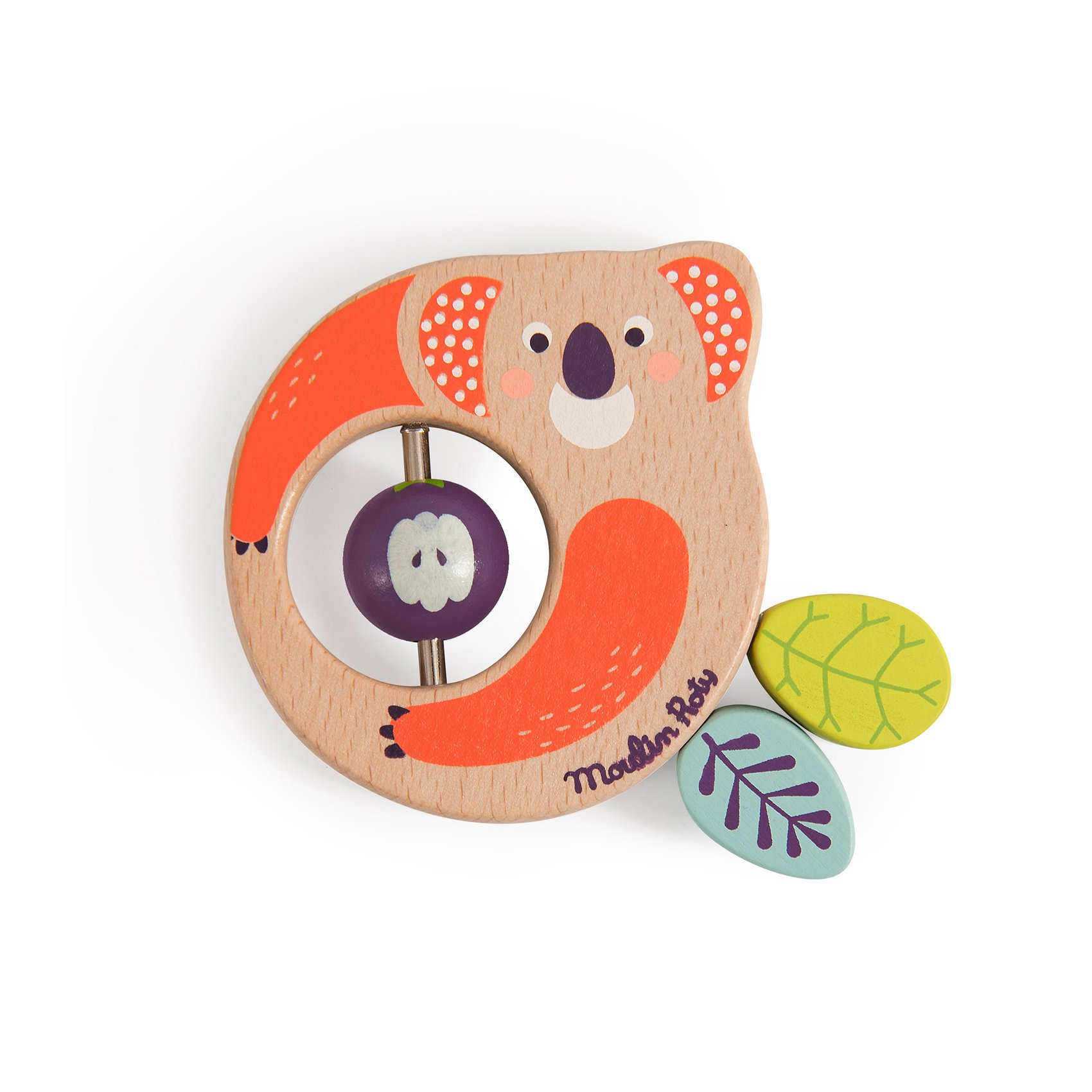 Hochet bois koala Dans la jungle MULTICOLORE Moulin Roty