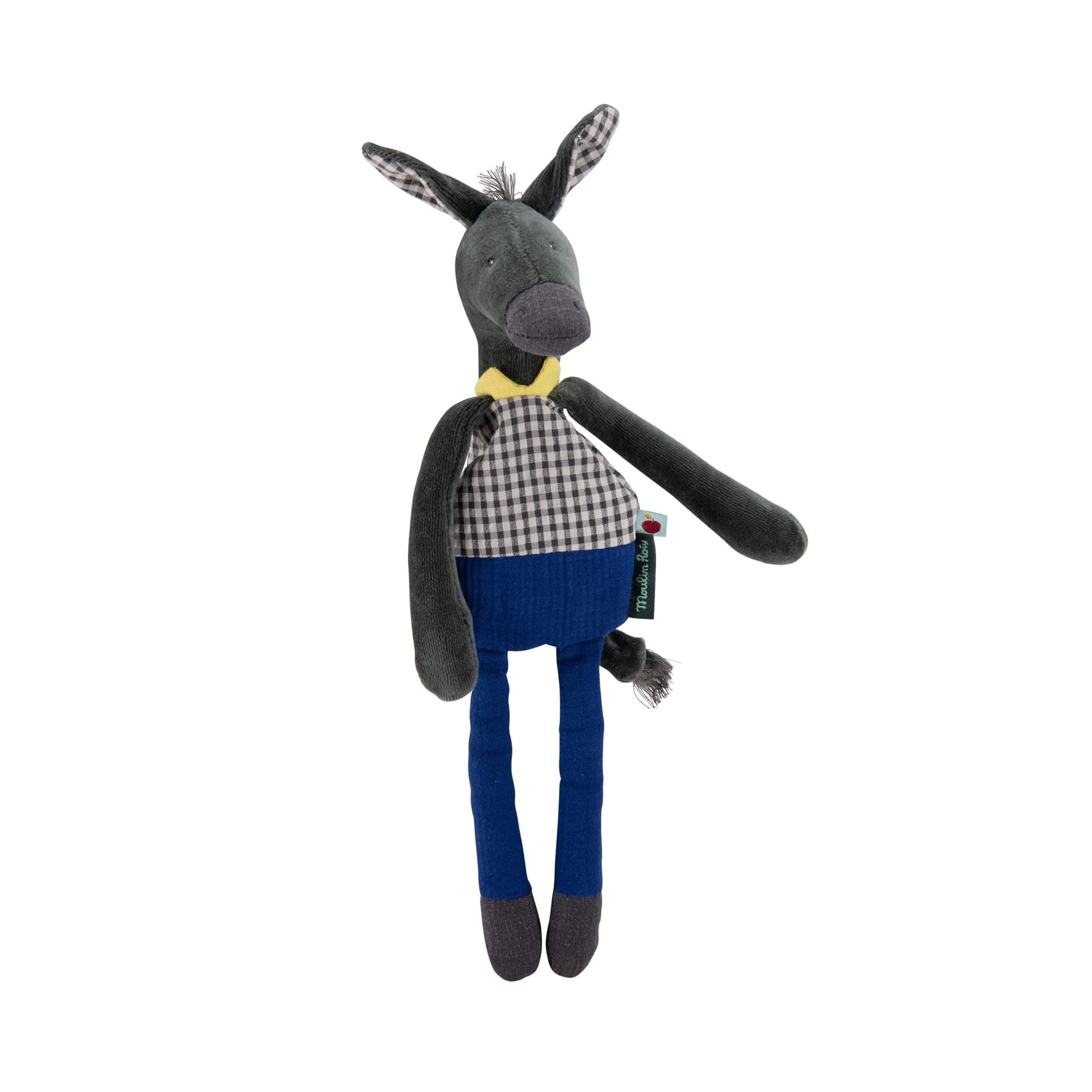 Doudou-hochet Pomme des bois GRIS Moulin Roty