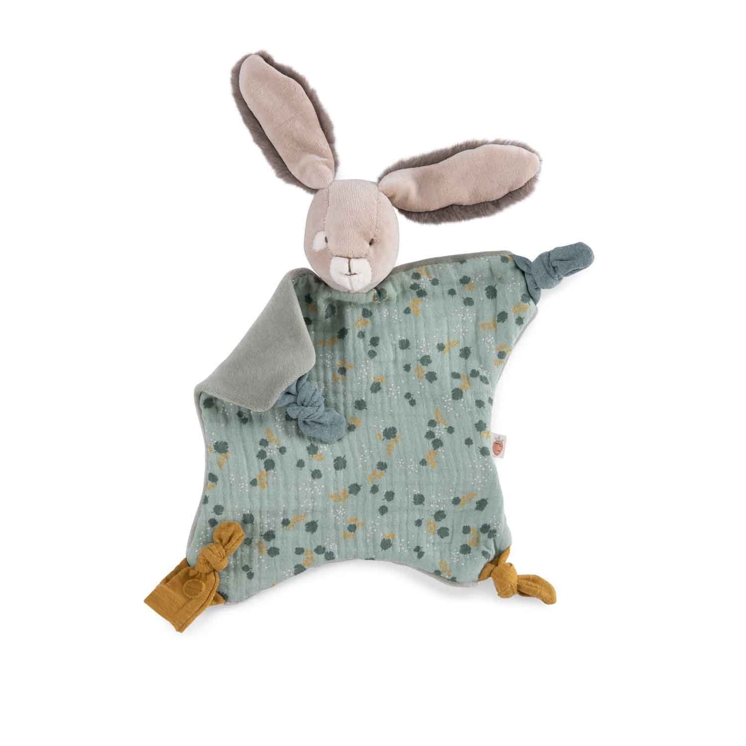 Doudou lapin sauge VERT Moulin Roty