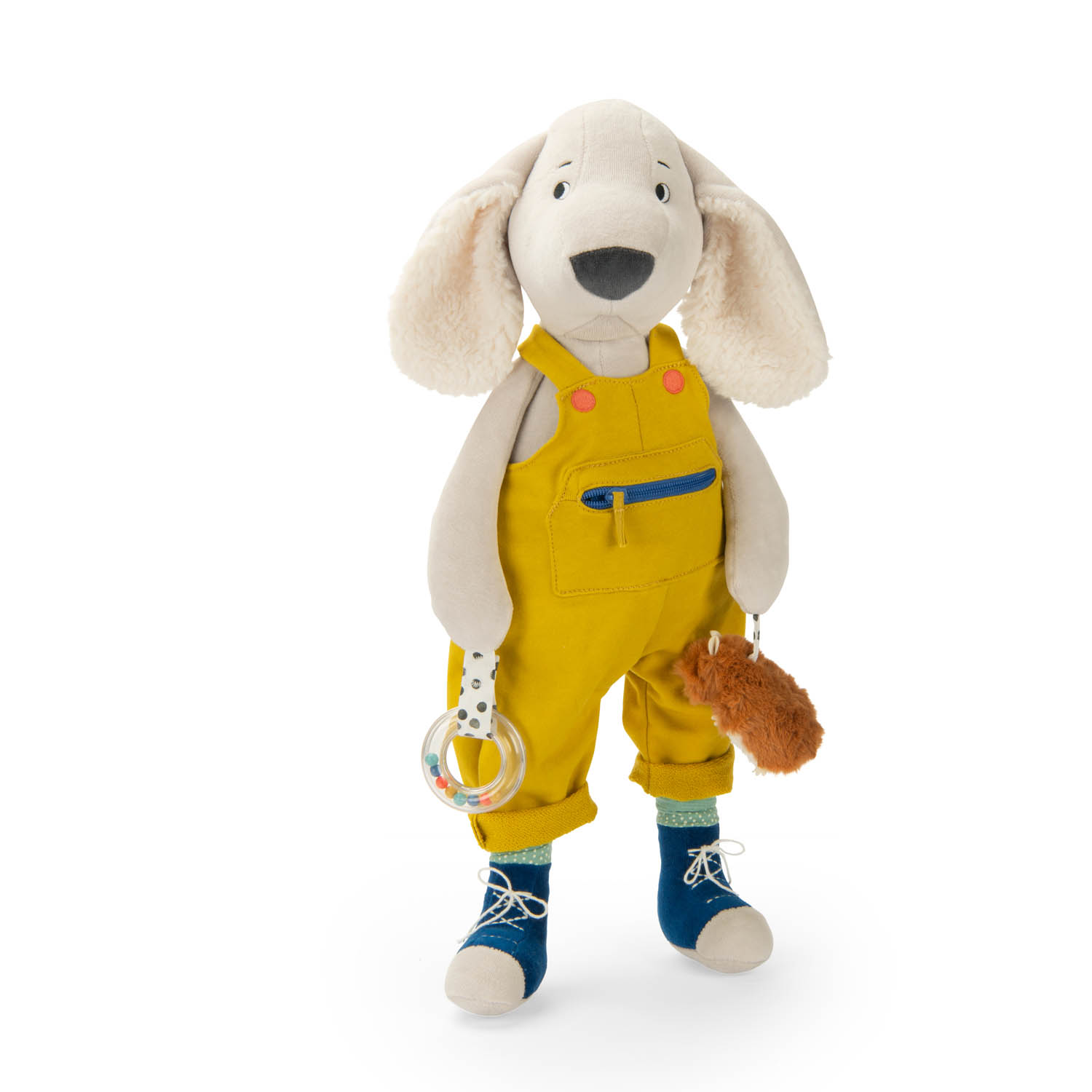 Peluche d'activités Grand chien Puce & Pilou MULTICOLORE Moulin Roty