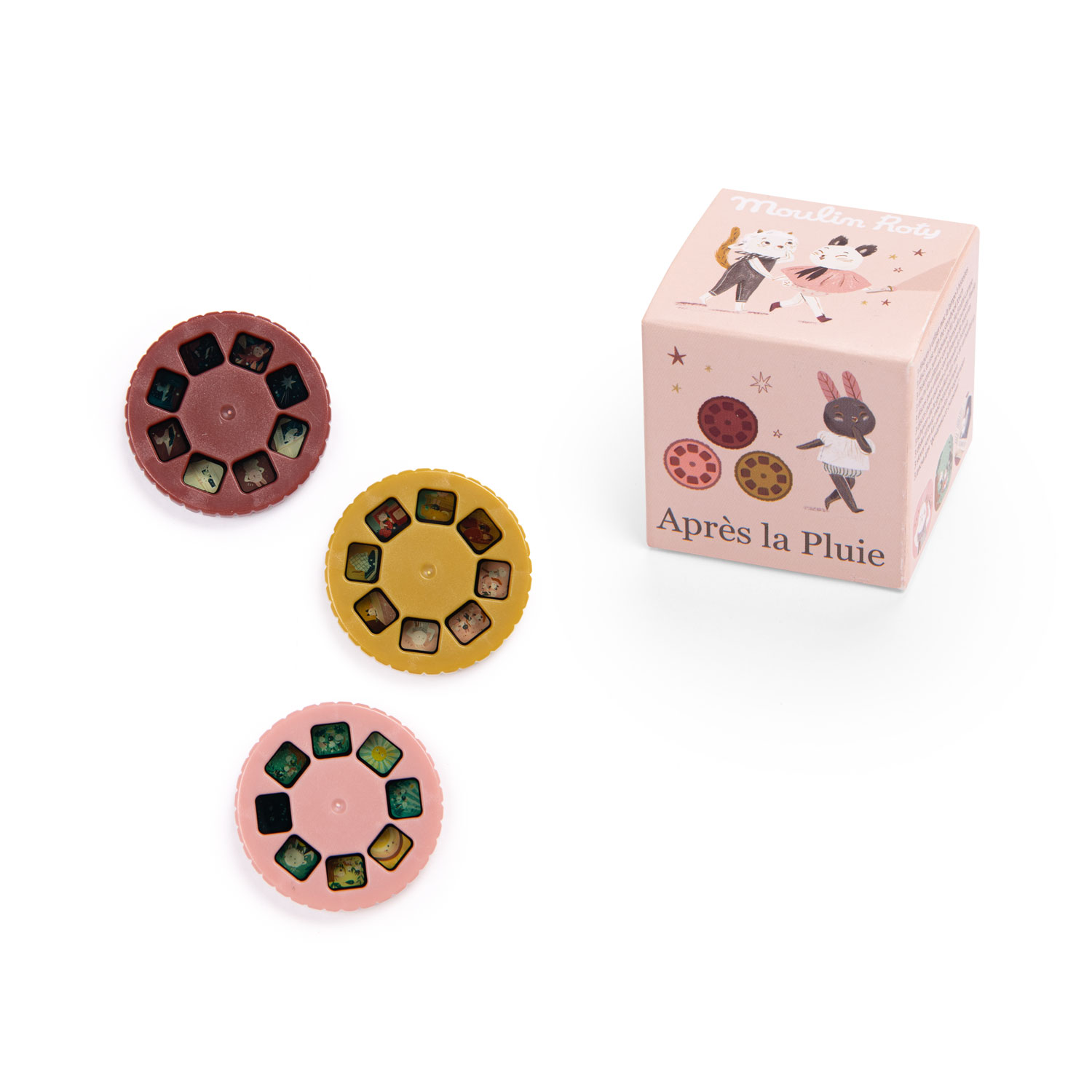 Boîte de 3 disques pour lampe à histoires Après la pluie MULTICOLORE Moulin Roty