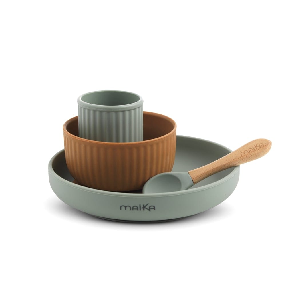 Coffret repas silicone VERT Maïka