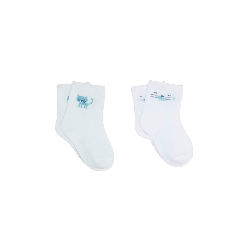 Lot de 5 paires de chaussette Mes Essentiels BLANC P’tit bisou