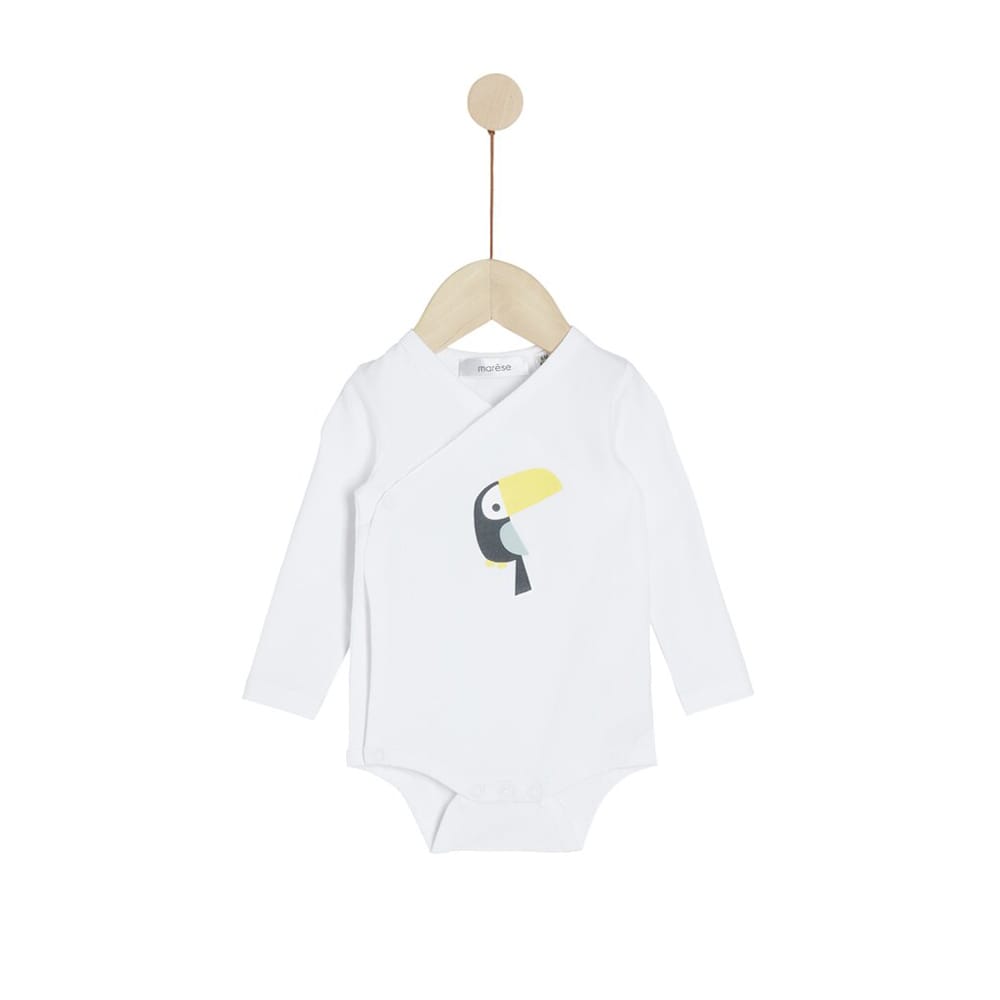 Body manches longues Sous le citronnier BLANC Marèse