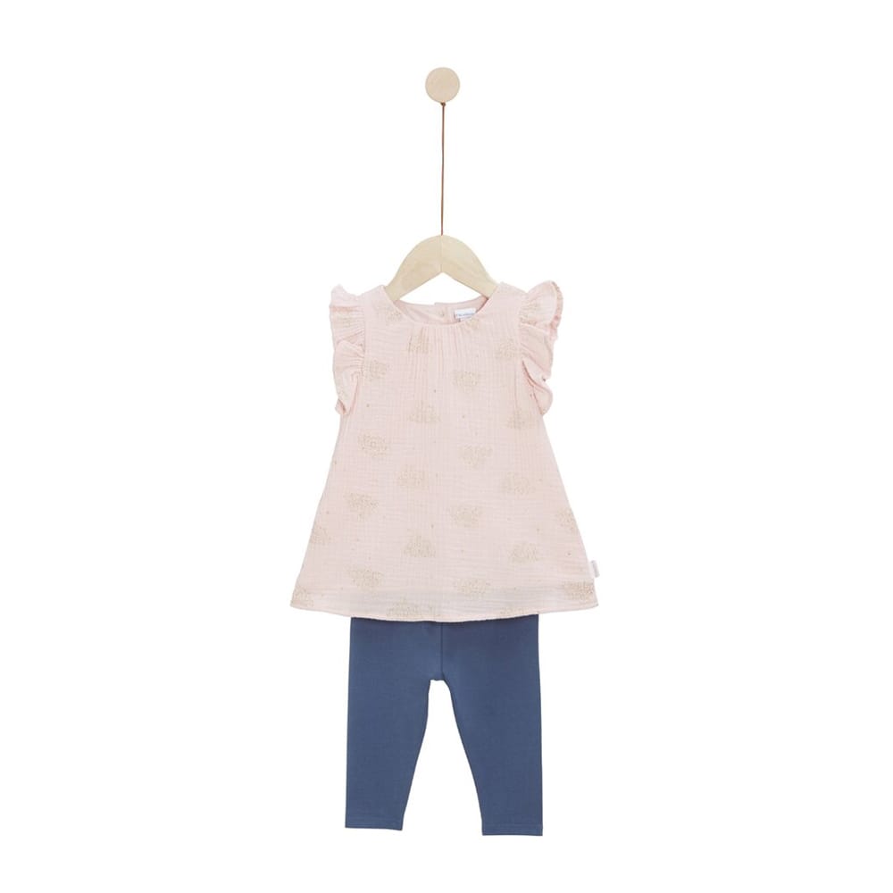 Ensemble robe avec leggings Mon petit nuage ROSE P’tit bisou