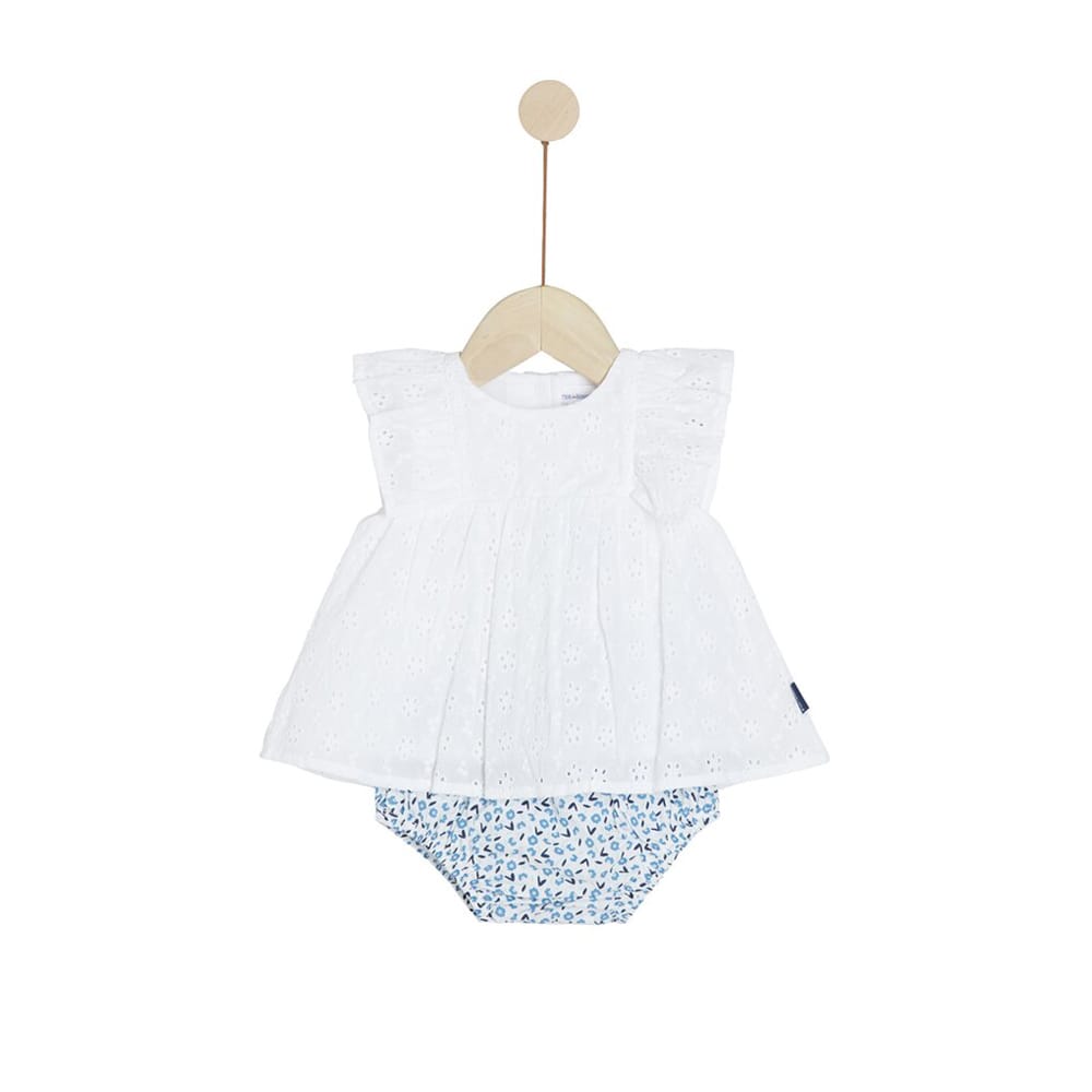 Ensemble tunique avec short Plage BLANC P’tit bisou