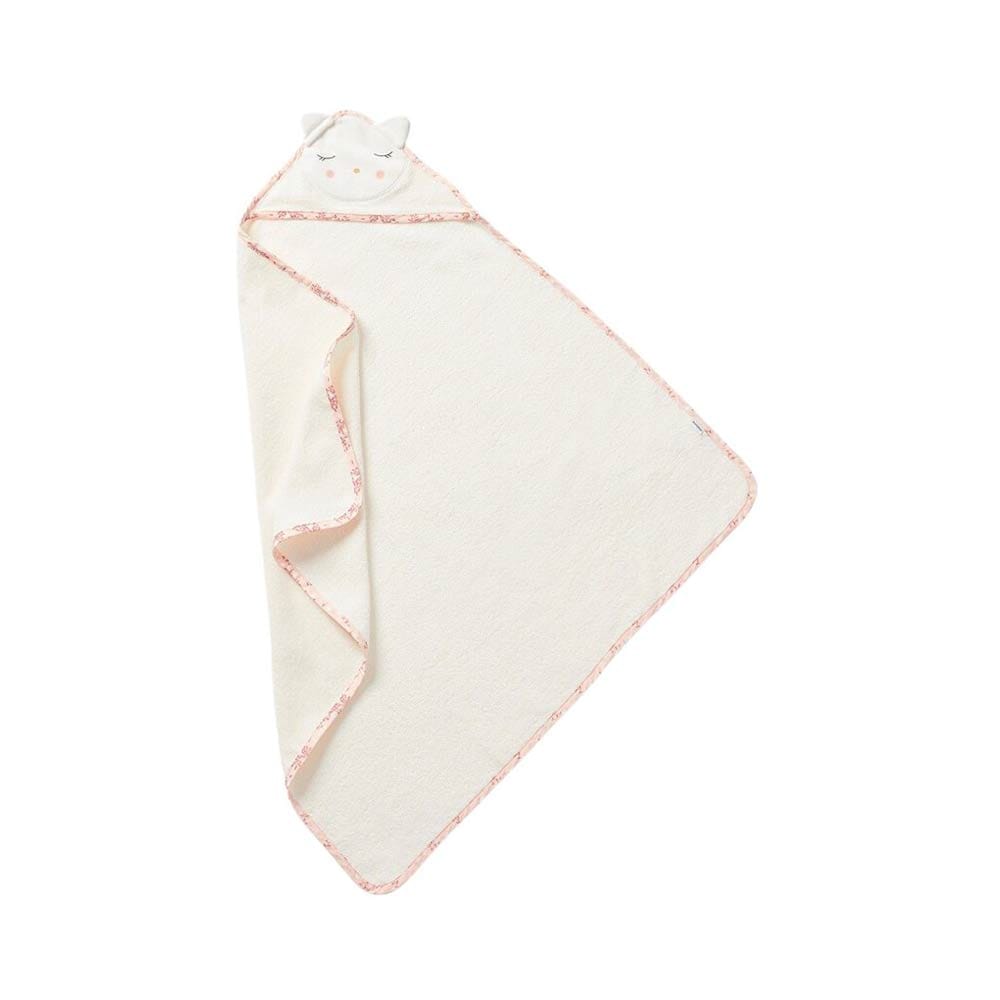Cape de bain en éponge Bonne nuit les chatons BLANC Petit à petit