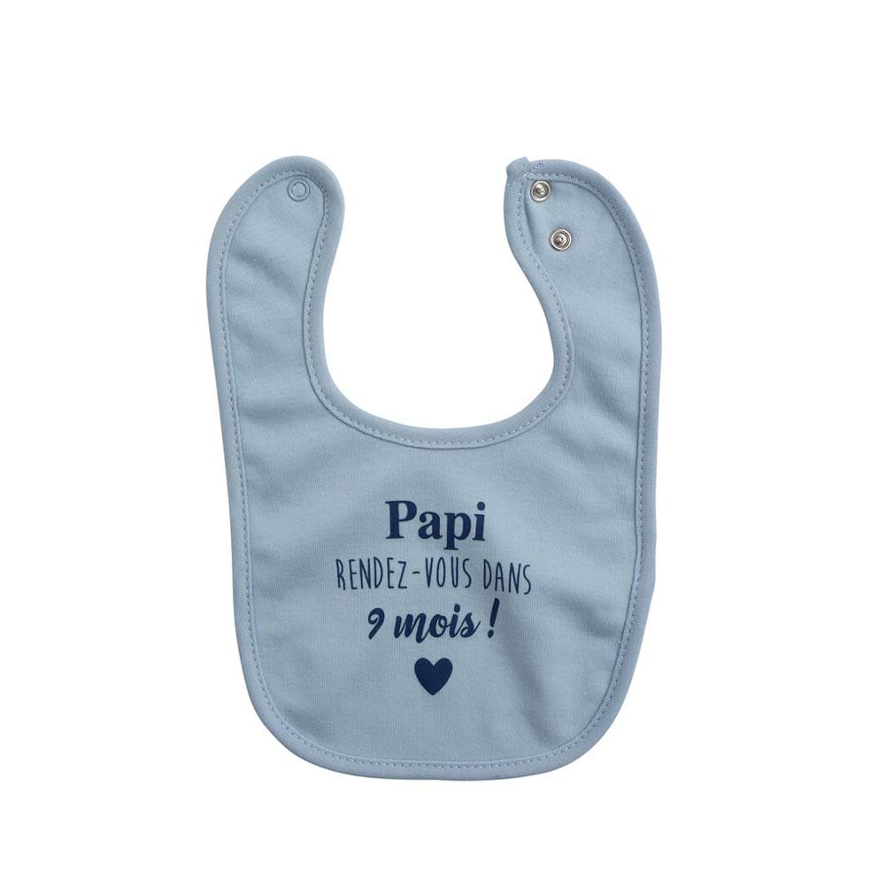 Bavoir annonce Papi BLEU Maïka