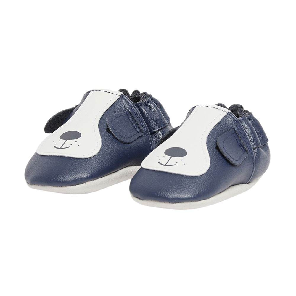 Chaussons Cuir BLEU P’tit bisou