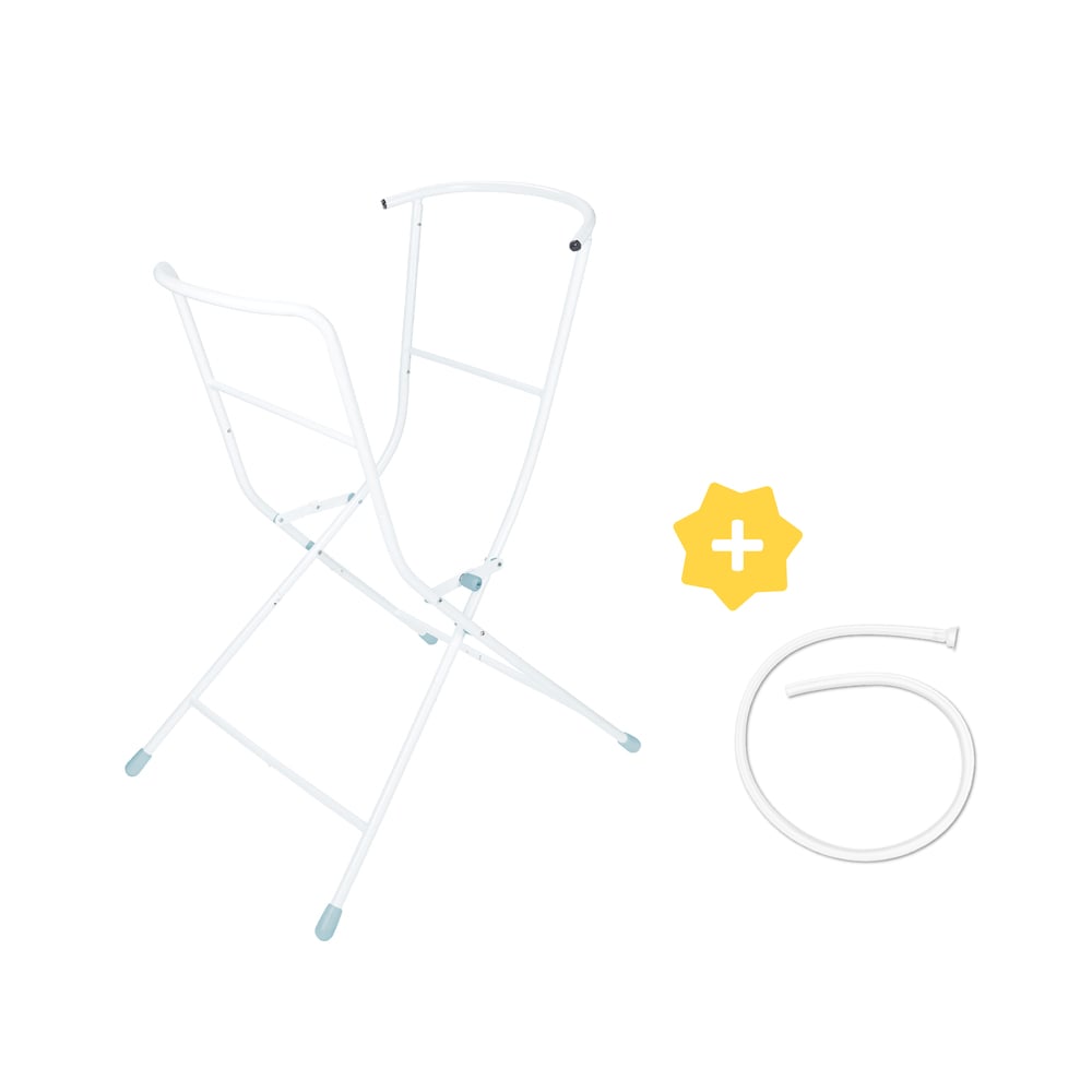 Pied avec tuyau pour baignoire baleine GRIS Badabulle