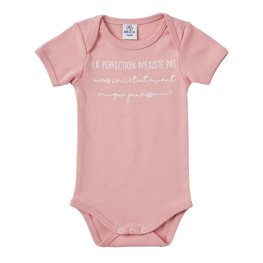Body manches courtes "La perfection" ROSE BB&Co