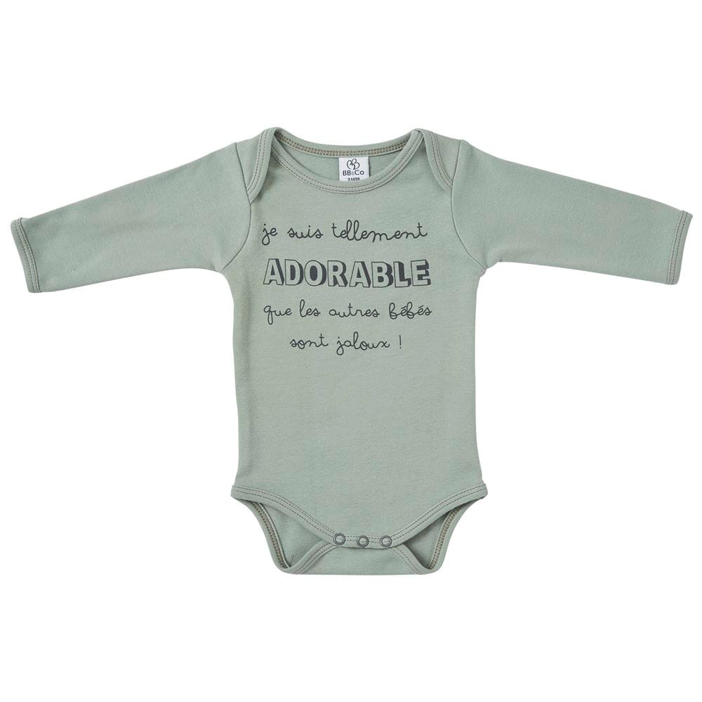 Body manches longues "adorable" VERT BB&Co