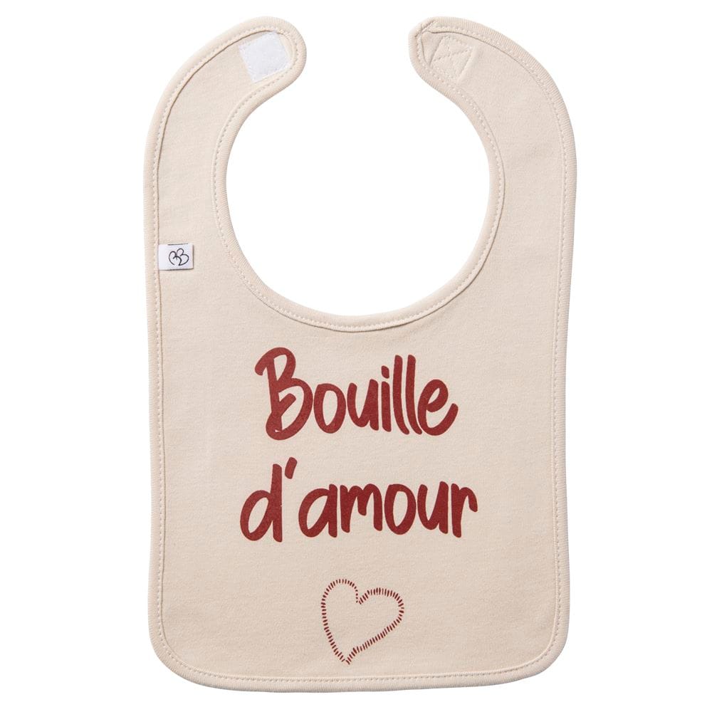 Bavoir "Bouille d'amour" BEIGE BB&Co