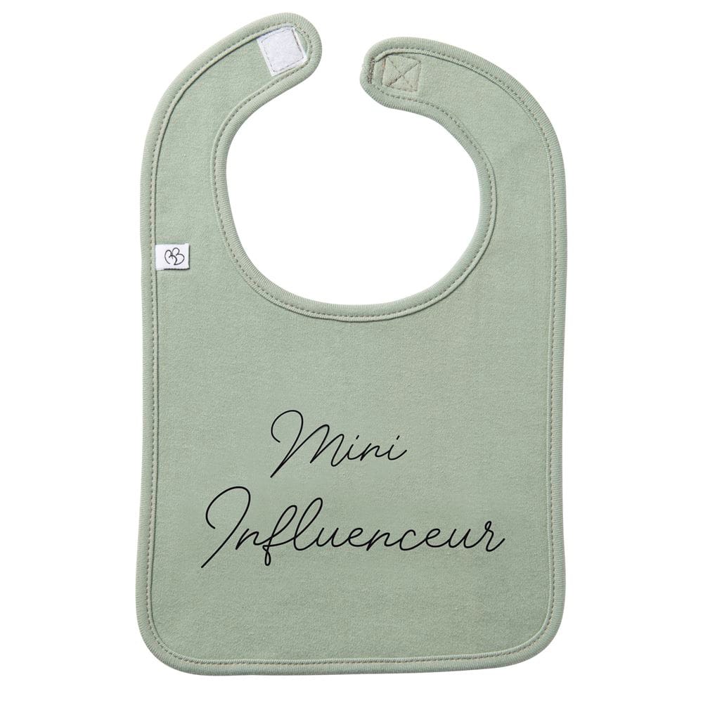 Bavoir "Mini Influenceur" VERT BB&Co