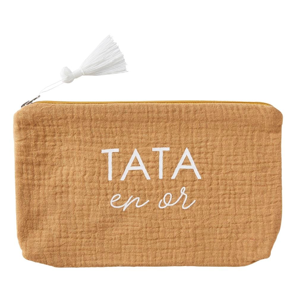 Trousse cadeau  "Tata en or" MARRON BB&Co