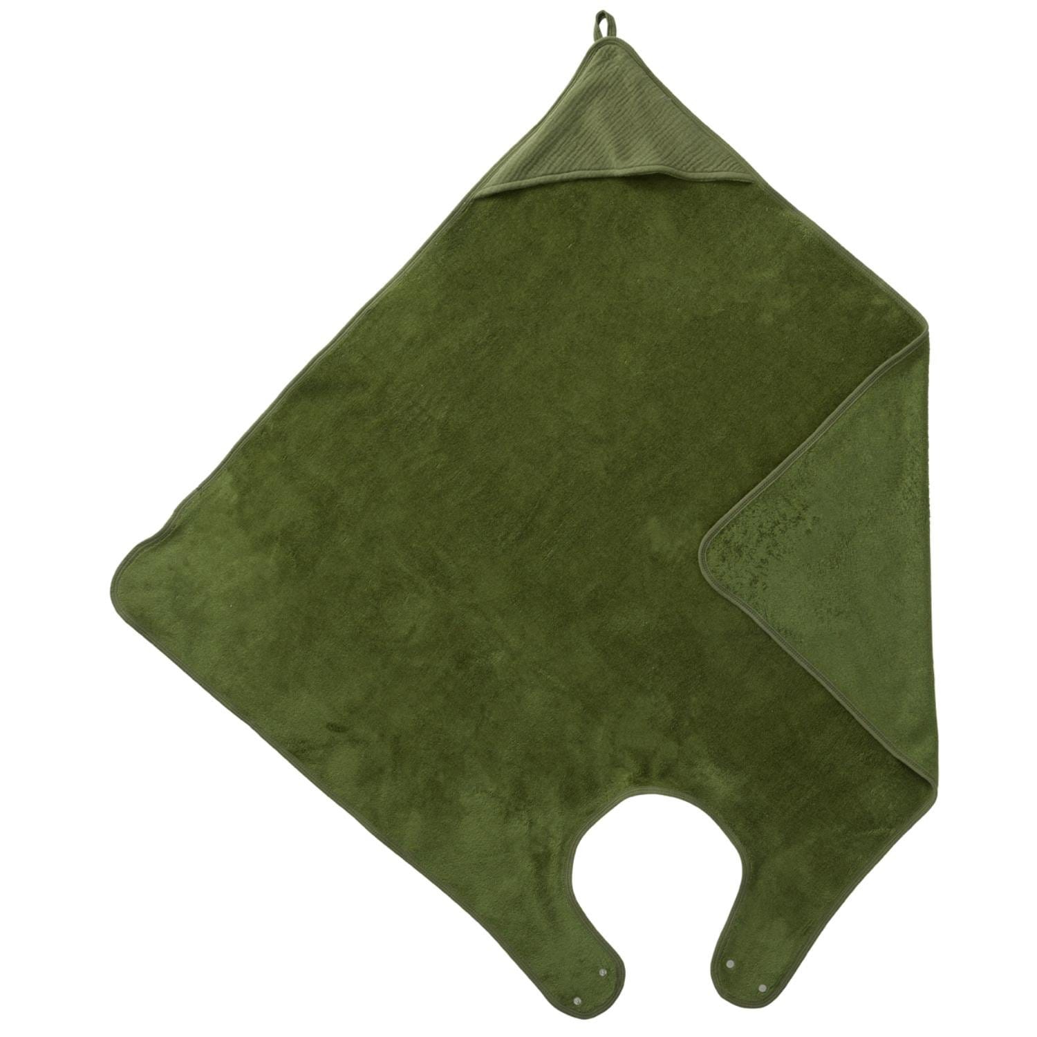 Cape de bain tablier en éponge bambou VERT BB&Co