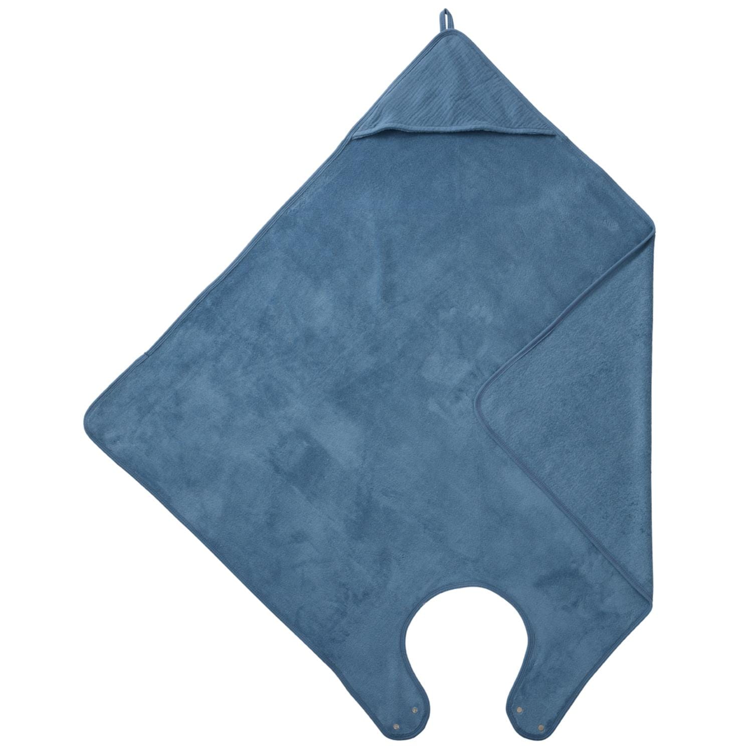 Cape de bain tablier en éponge bambou BLEU BB&Co
