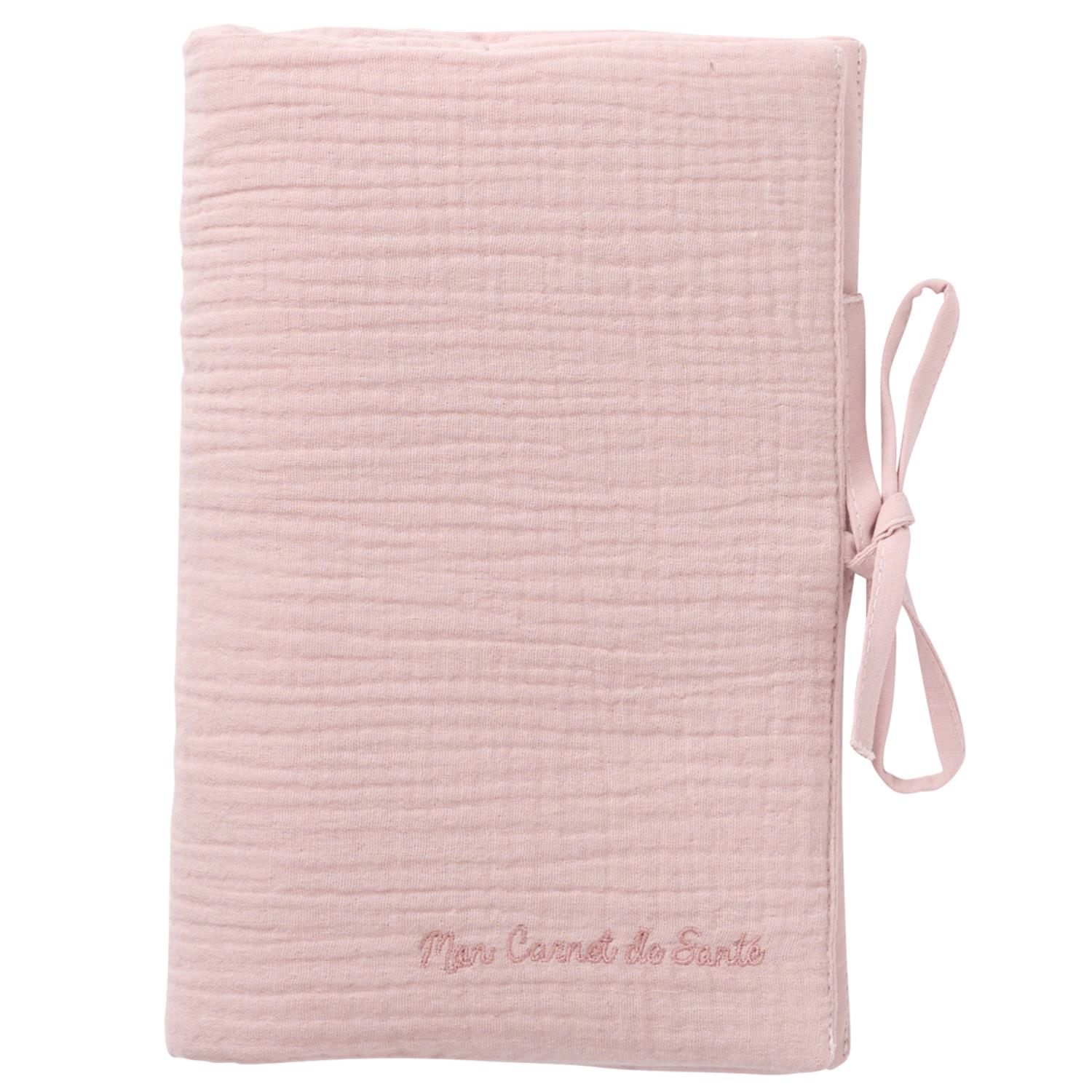 Protège carnet de santé en gaze Mix & Match ROSE BB&Co