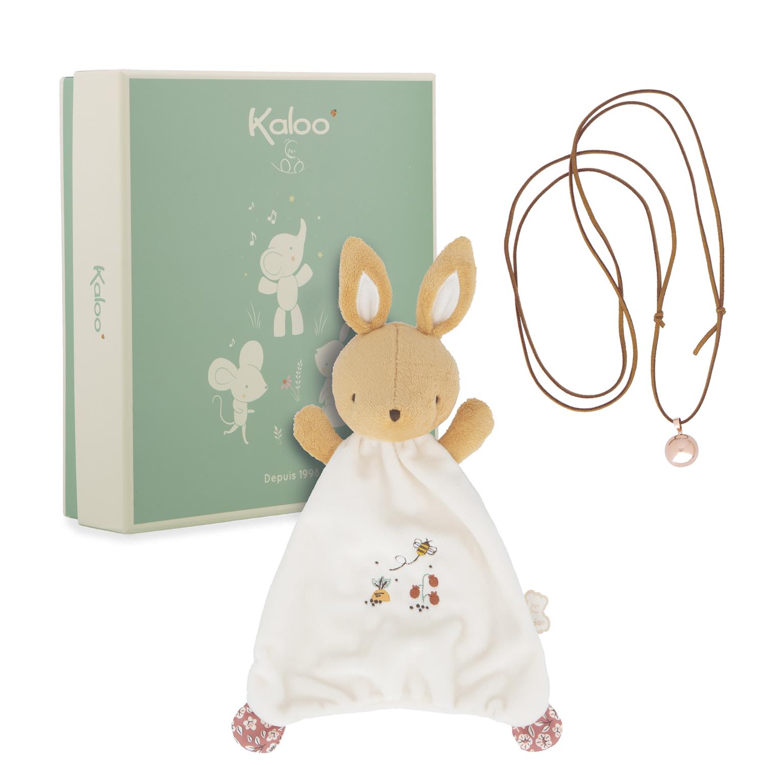 Coffret Doudou Bola Lapin MARRON Kaloo