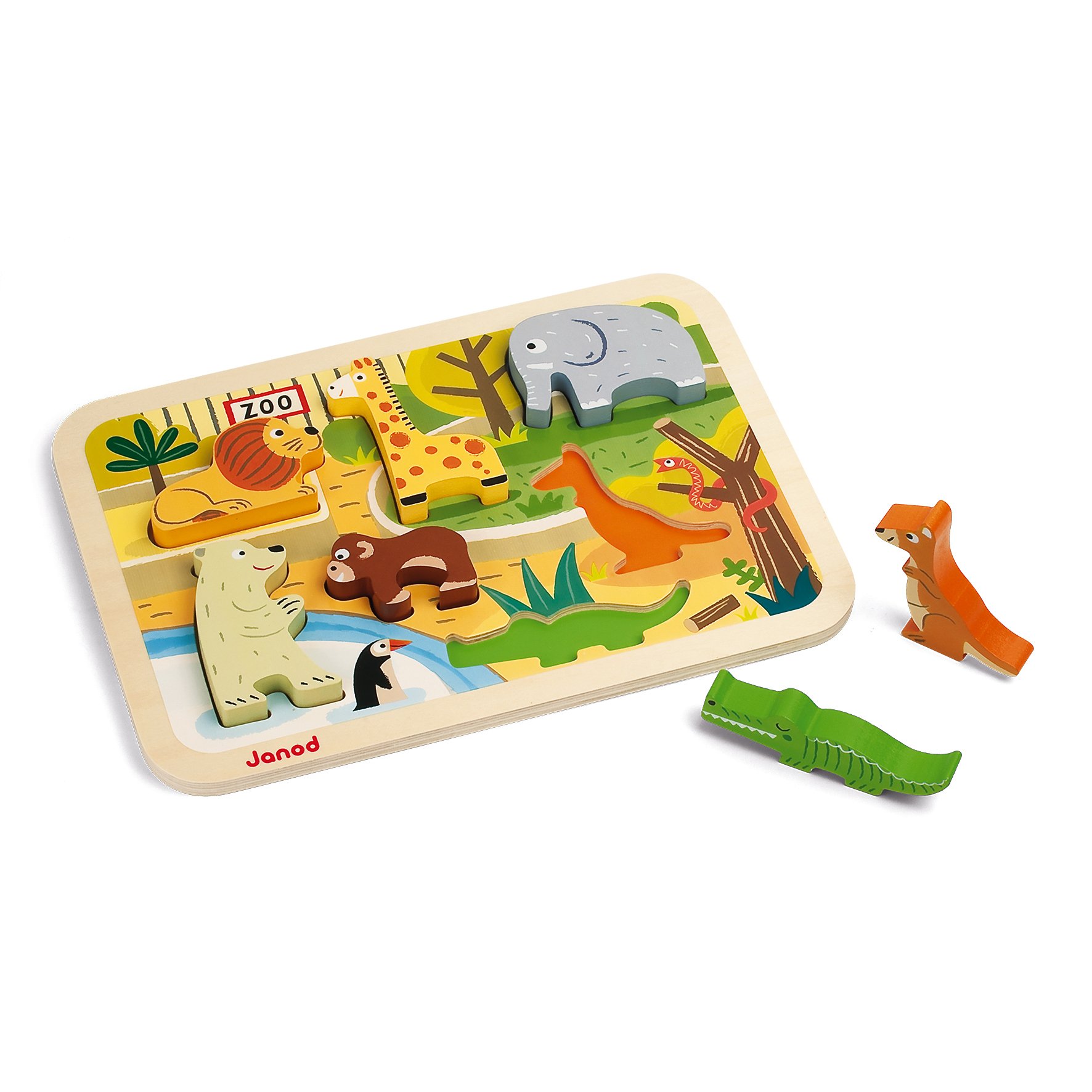Chunky Puzzle Zoo MULTICOLORE Janod